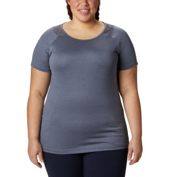 Columbia Peak To Point II Plus Size, Camiseta Azul Marino Para Mujer | 068231-UPH